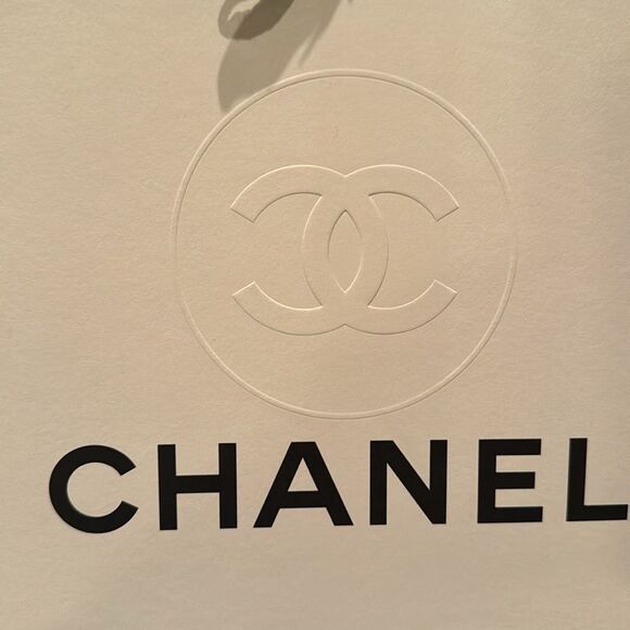 Chanel logo embossed ribbon tie portfolio/document jacket/folder. Woven binding. - Picture 5 of 9